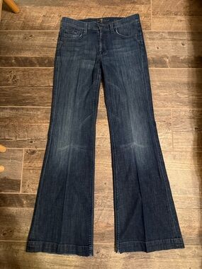 7 For All Mankind Indigo Flared Jeans